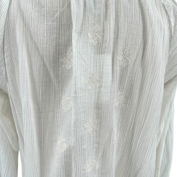 Joie Revolve Millan Top Peasant Boho Embroidered tassels Ivory Size Small NWT - Picture 7 of 10